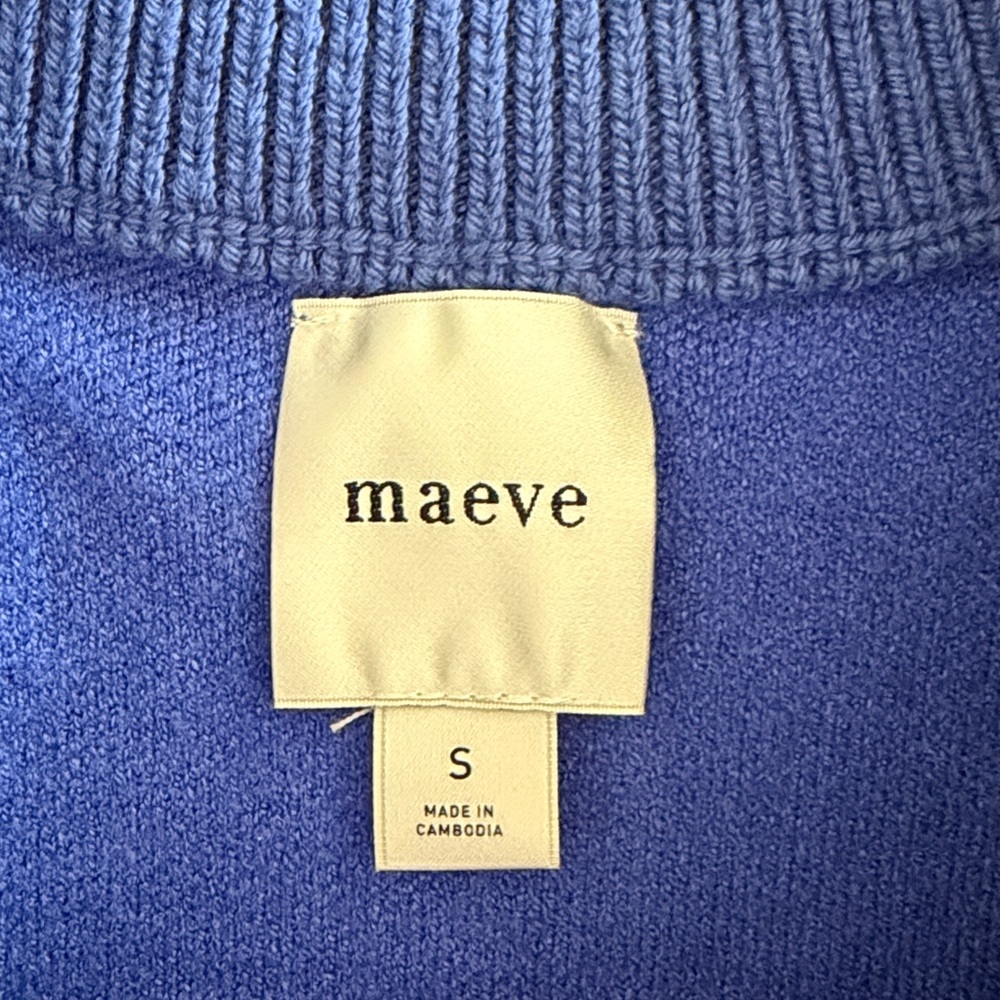 Maeve Royal Blue Knit Cardigan Sweater - Picture 2 of 4